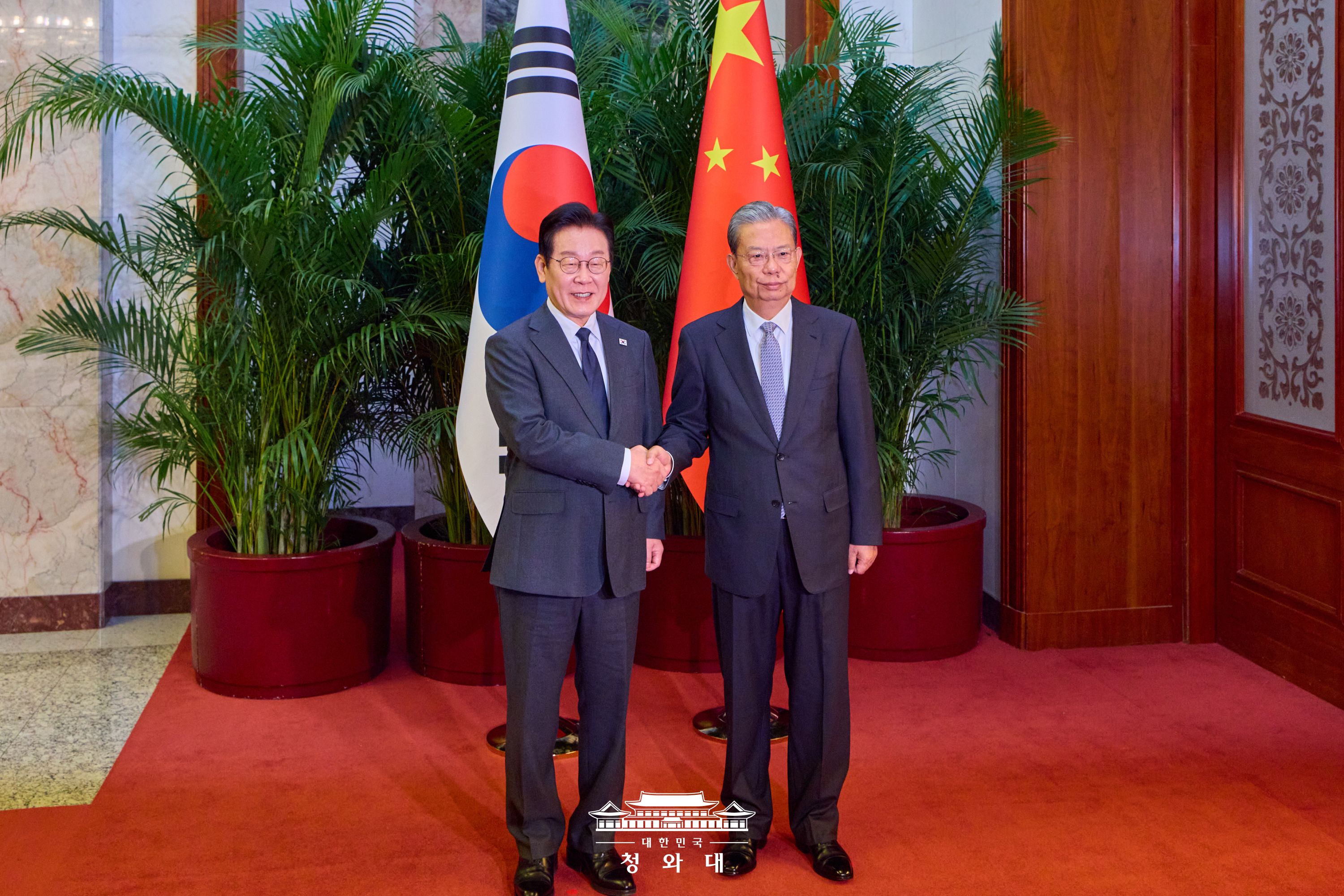 자오러지 전인대 상무위원장 접견